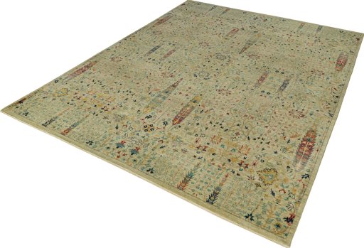 Close-up detail of New Haj-jalili rug from Pakistan showing Wool weave