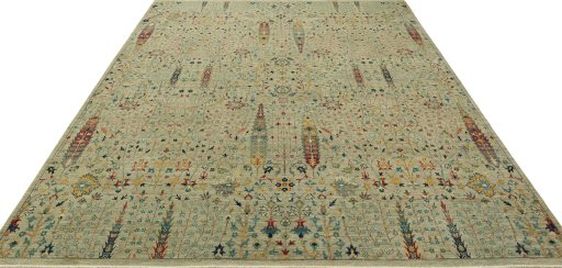 Surface texture of New Haj-jalili rug with natural Wool and intricate pattern