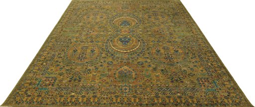 Surface texture of New Haj-jalili rug with natural Wool and intricate pattern
