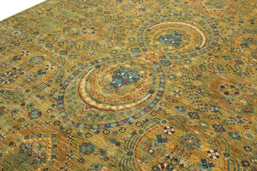 Close-up detail of New Haj-jalili rug from Pakistan showing Wool weave