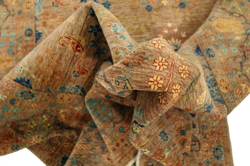 Close-up detail of New Haj-jalili rug from Pakistan showing Wool weave