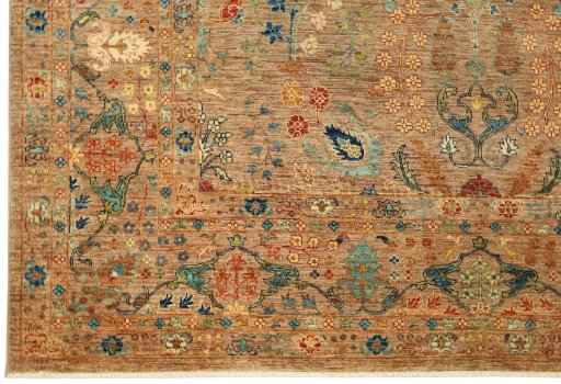 Full view of New Haj-jalili rug from Pakistan, 300 × 206 cm in Gray tones