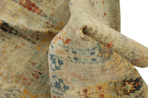 Surface texture of New Haj-jalili rug with natural Wool and intricate pattern