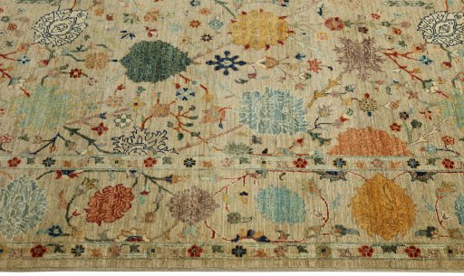 Full view of New Haj-jalili rug from Pakistan, 240 × 170 cm in Gray tones