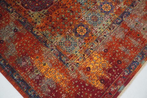Surface texture of New Mamluk rug with natural Wool and intricate pattern