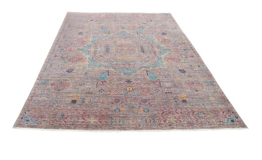 Surface texture of New Mamluk rug with natural Wool and intricate pattern