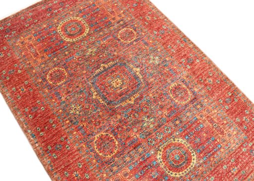 Central medallion detail of New Mamluk rug from Pakistan