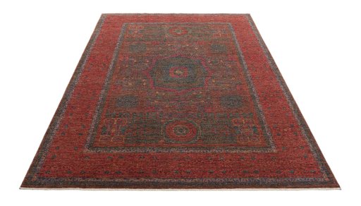 Surface texture of New Mamluk rug with natural Wool and intricate pattern