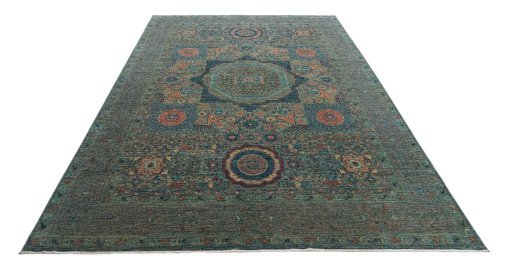 Surface texture of New Mamluk rug with natural Wool and intricate pattern