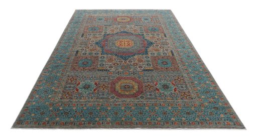 Surface texture of New Mamluk rug with natural Wool and intricate pattern