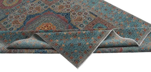 Central medallion detail of New Mamluk rug from Pakistan