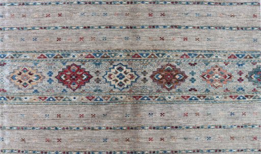 Central medallion detail of New Samarkand rug from Pakistan
