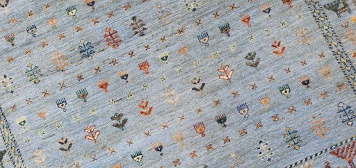 Central medallion detail of New Samarkand rug from Pakistan