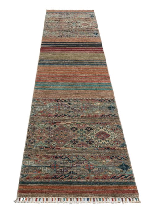 Surface texture of New Samarkand rug with natural Wool and intricate pattern