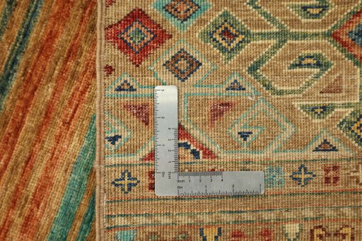 Close-up detail of New Samarkand rug from Pakistan showing Wool weave