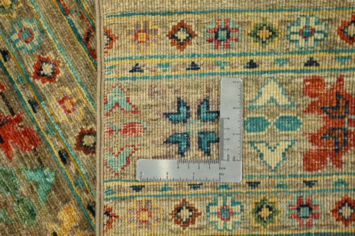 Close-up detail of New Samarkand rug from Pakistan showing Wool weave