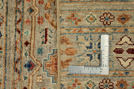 Close-up detail of New Samarkand rug from Pakistan showing Wool weave