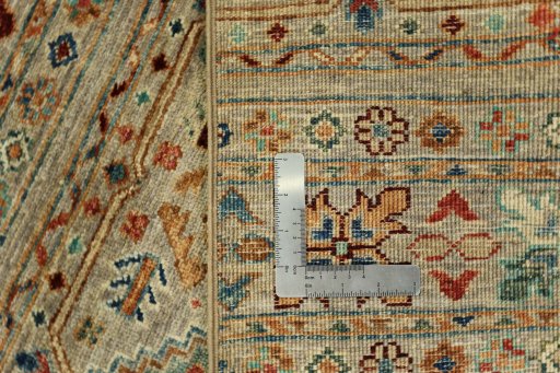 Close-up detail of New Samarkand rug from Pakistan showing Wool weave