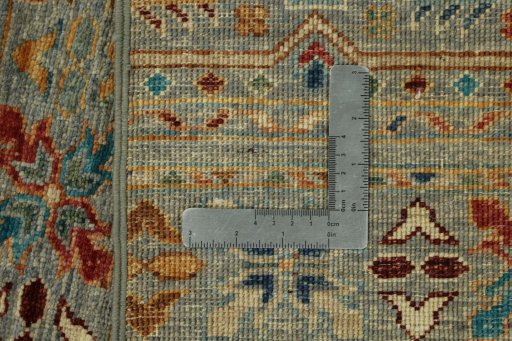 Close-up detail of New Samarkand rug from Pakistan showing Wool weave