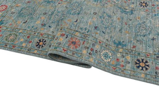 Close-up detail of New Farahan rug from Pakistan showing Wool weave