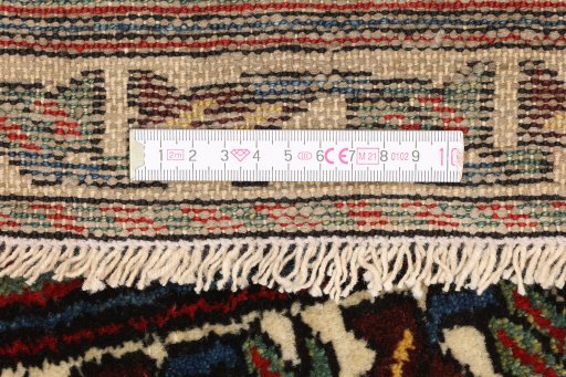 Full view of 1900s Antique Carpets rug from Iran / Persia, 297 × 110 cm in Black tones