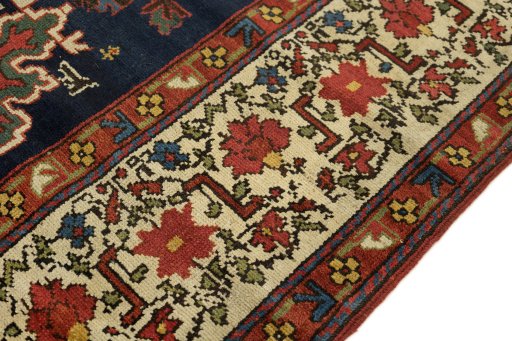 Central medallion detail of 1870s Antique Carpets rug from Iran / Persia