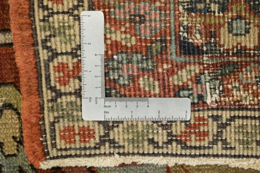 Full view of 1900s Antique Carpets rug from Iran / Persia, 636 × 400 cm in Dark red tones