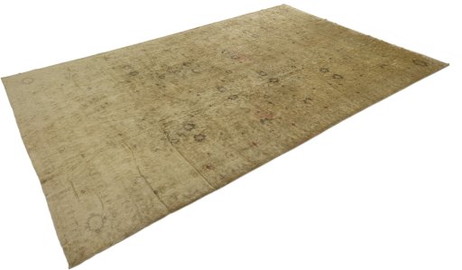 Corner detail of 1930s Antique Carpets rug showing border pattern and Wool pile