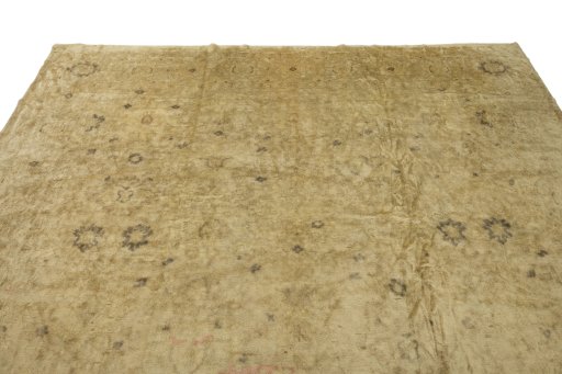 Surface texture of 1930s Antique Carpets rug with natural Wool and intricate pattern