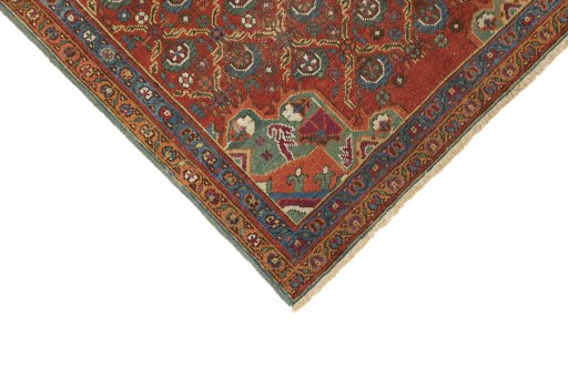 Central medallion detail of 1880s Antique Carpets rug from Iran / Persia