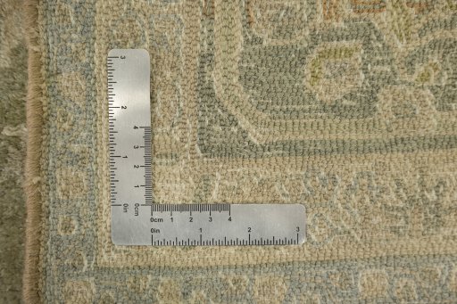 Close-up detail of 1840s Antique Carpets rug from Iran / Persia showing Wool weave