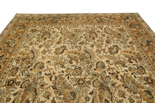 Surface texture of 1920s Antique Carpets rug with natural Wool and intricate pattern