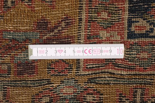 Corner detail of 1880s Antique Carpets rug showing border pattern and Wool pile