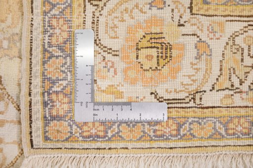 Full view of 1920s Antique Carpets rug from Turkey, 168 × 119 cm in Cream tones