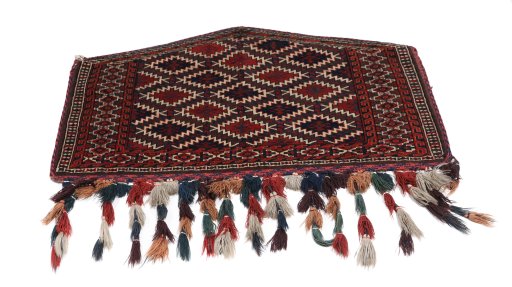 Surface texture of 1920s Antique Carpets rug with natural Wool and intricate pattern