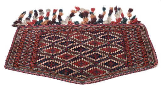 Surface texture of 1920s Antique Carpets rug with natural Wool and intricate pattern