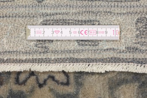 Full view of 1920s Antique Carpets rug from Germany, 279 × 193 cm in Gray tones