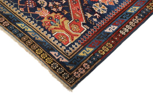 Backside of handmade 1900s Antique Carpets rug showing knot structure and weave density