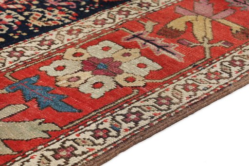 Central medallion detail of 1880s Antique Carpets rug from Iran / Persia