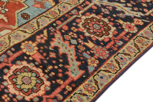 Central medallion detail of 1920s Antique Carpets rug from Iran / Persia