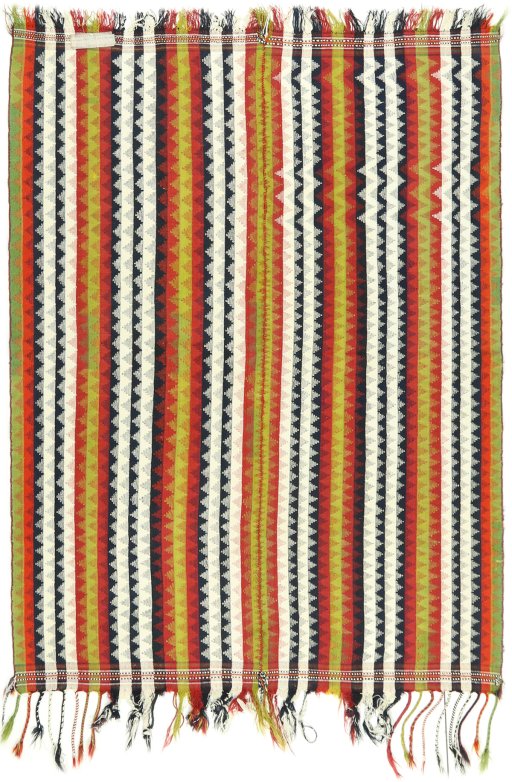 Full view of 1950s Semi-antique Carpets rug from Iran / Persia, 221 × 159 cm in Multi Color tones