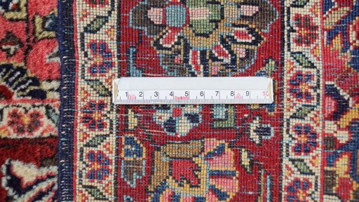 Full view of 1950s Semi-antique Carpets rug from Iran / Persia, 155 × 104 cm in Black tones