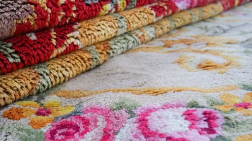 Close-up detail of 1970s Semi-antique Carpets rug from Spain showing Wool weave