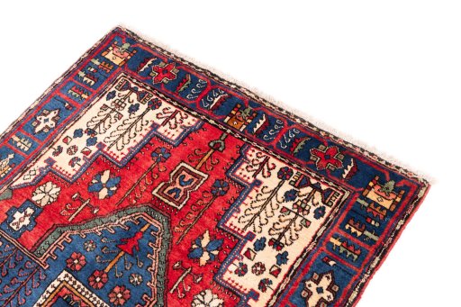 Surface texture of 1970s Semi-antique Carpets rug with natural Wool and intricate pattern
