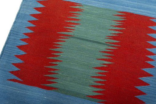 Surface texture of New Kilim Sofre rug with natural Wool and intricate pattern