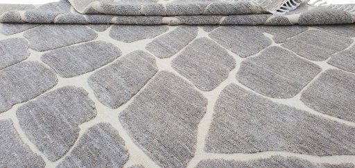 Close-up detail of New Morocco rug from Pakistan showing Wool weave