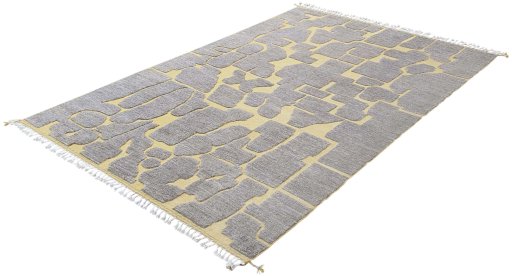 Close-up detail of New Morocco rug from Pakistan showing Wool weave