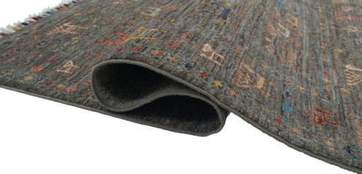 Close-up detail of New Samarkand rug from Pakistan showing Wool weave