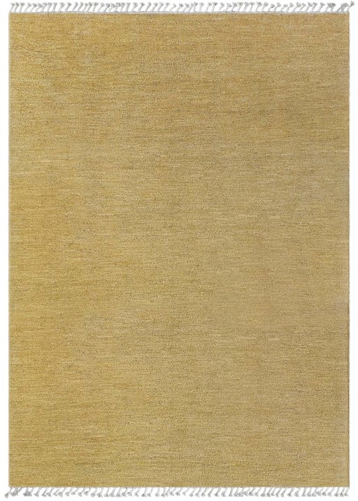 Full view of New Morocco rug from Pakistan, 340 × 249 cm in Yellow tones