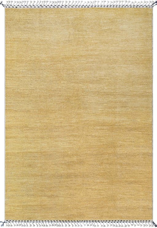 Full view of New Morocco rug from Pakistan, 306 × 209 cm in Yellow tones